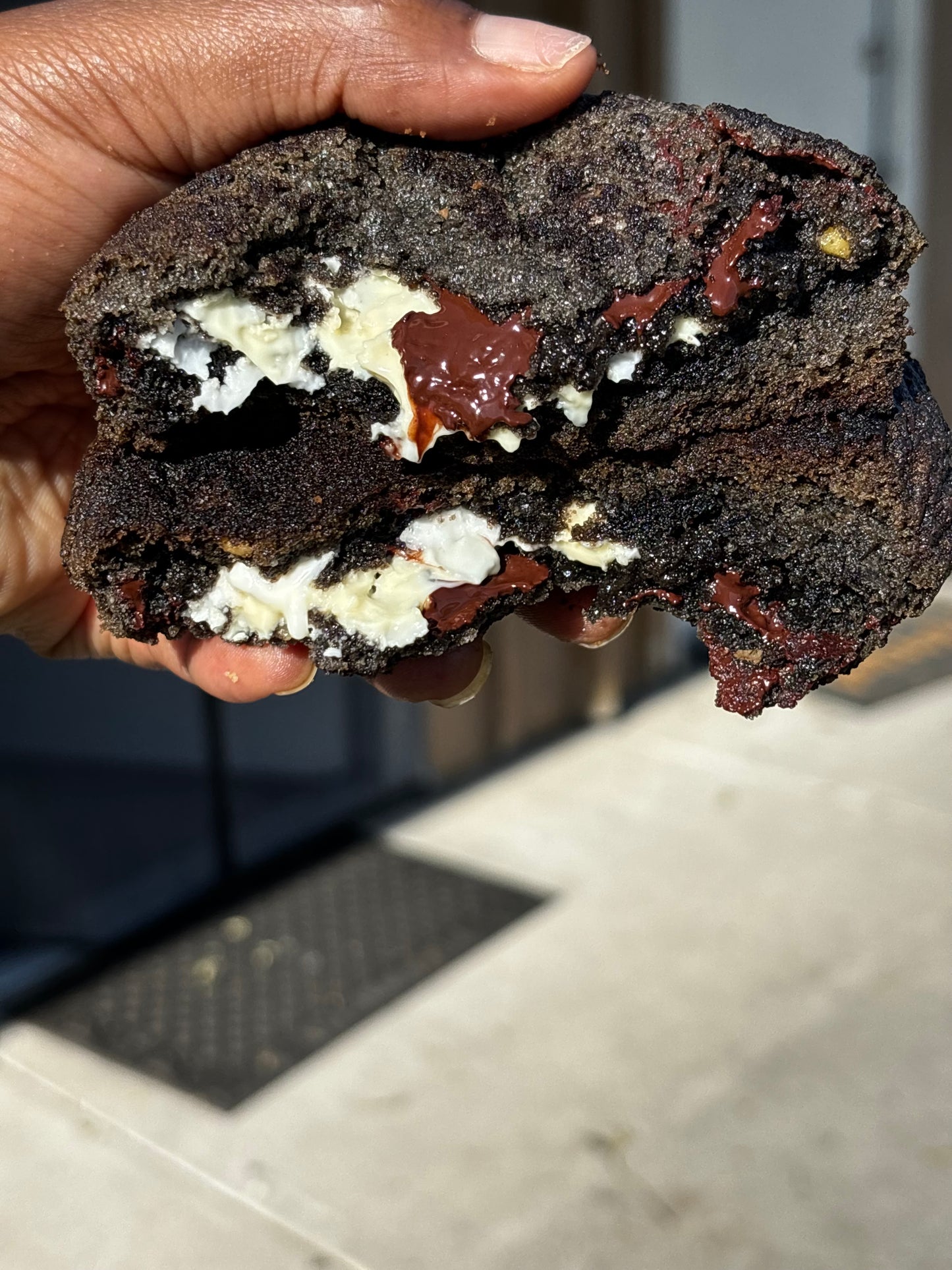 Black and White Chocolate Chip Cookie